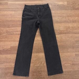 Soft Surroundings charcoal high-rise boot cut chino pants size 12
 b74